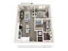 A3 3D Floor Plan One-Bedroom Floor Plan A3|26 at City Point Apartments